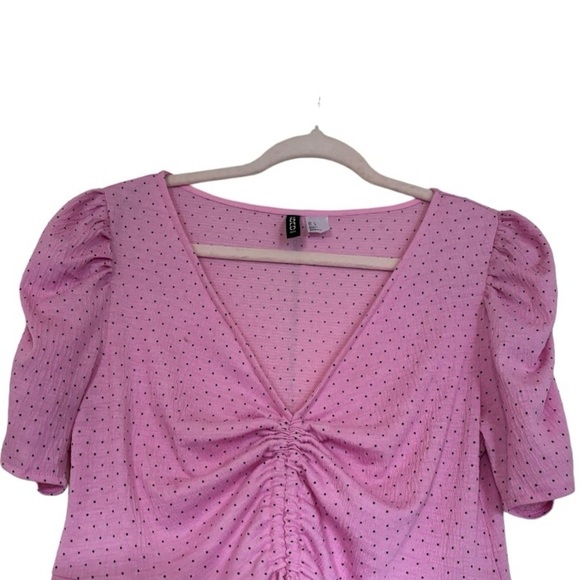 Divided Pink Polka Dot Dress Size Large - Picture 2 of 6